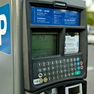 Parking meter on a city street